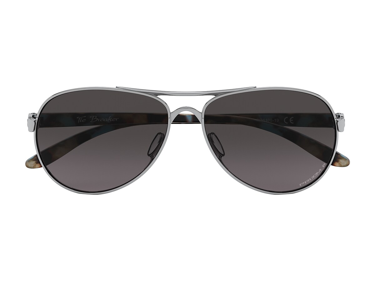 Tie Breaker Prizm Grey Gradient Lenses, Polished Chrome Frame Sunglasses