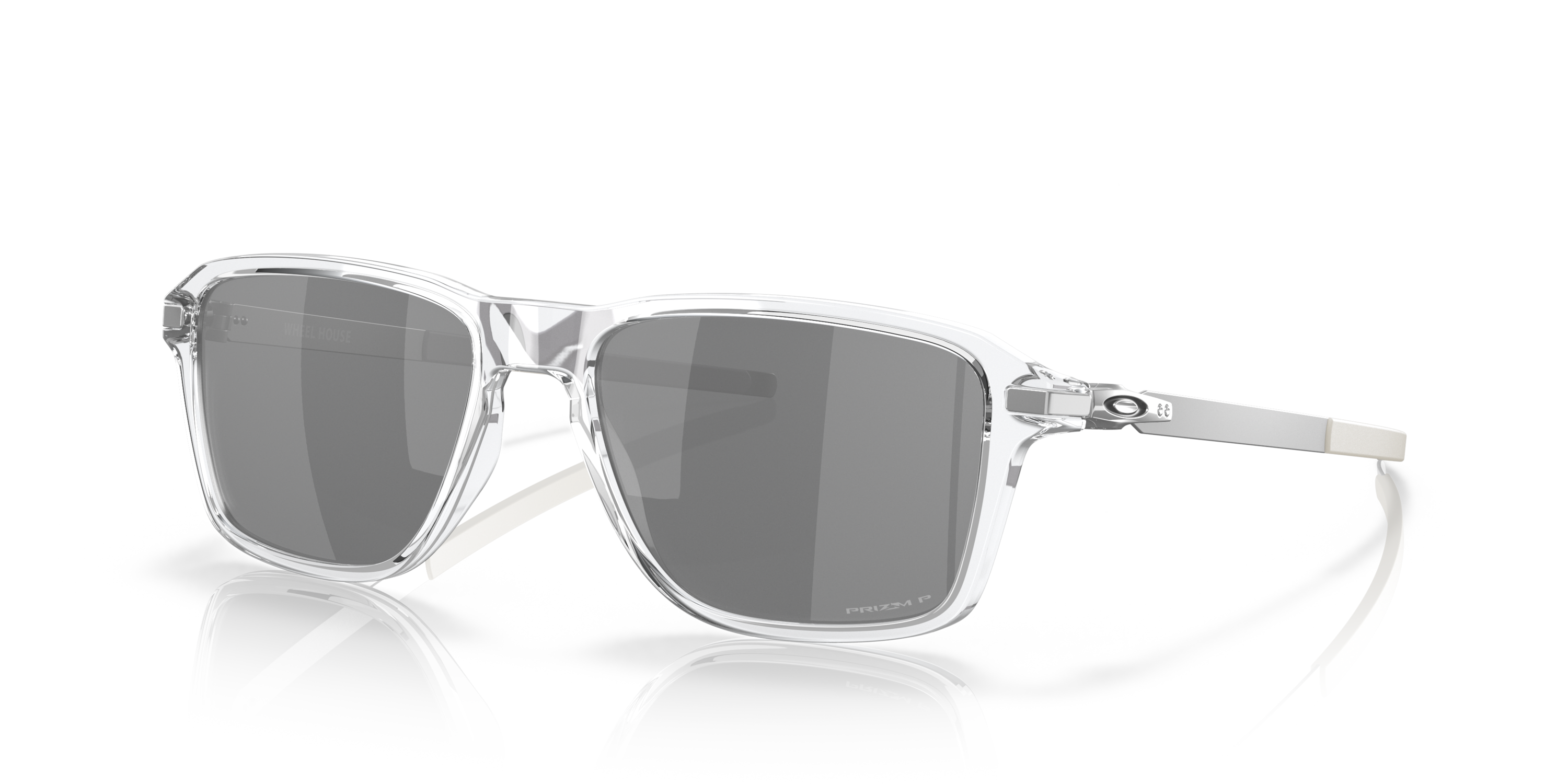 Wheel House Prizm Black Polarized Lenses, Polished Clear Frame