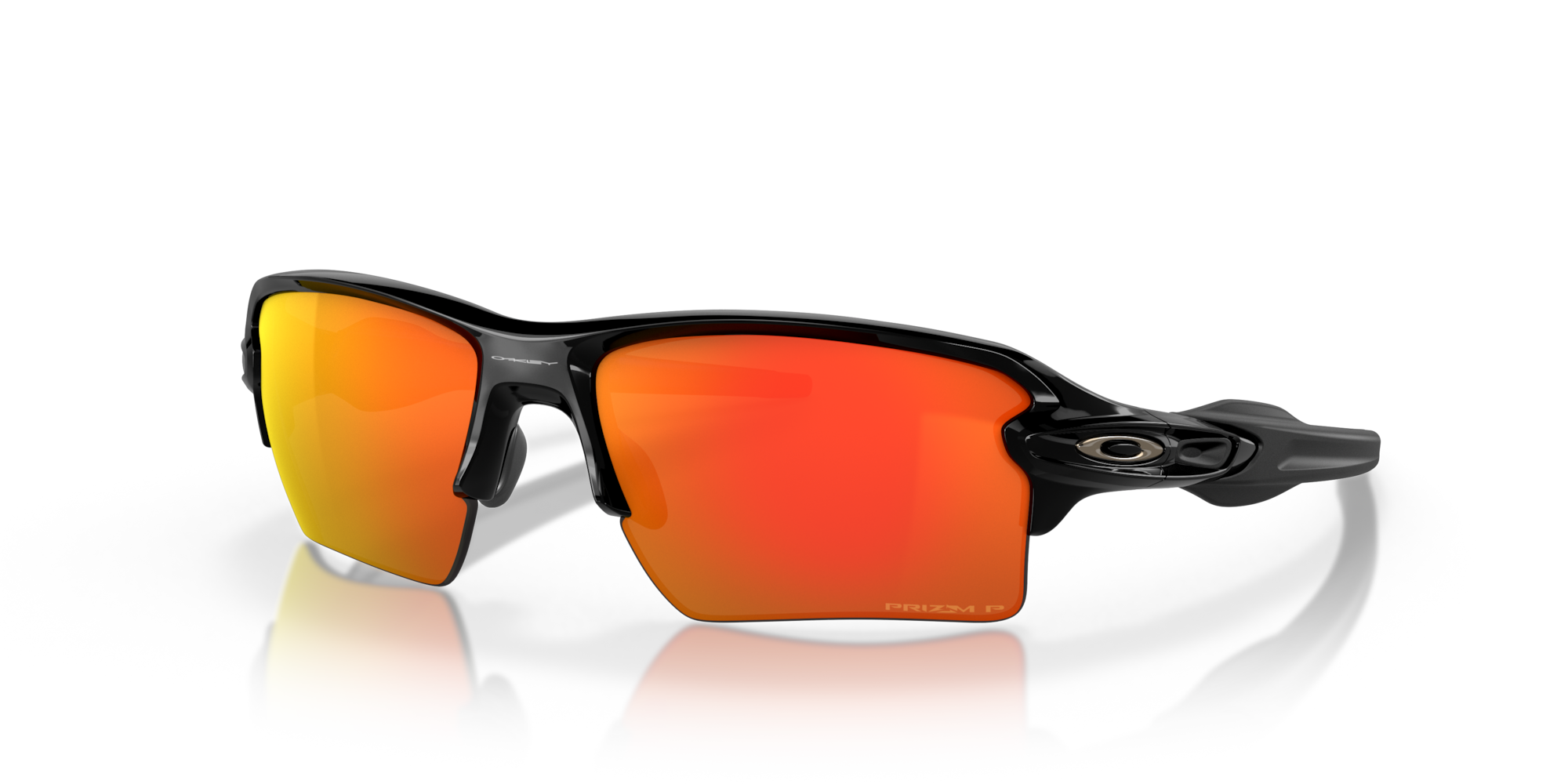 Flak® 2.0 Xl Prizm Ruby Polarized Lenses, Polished Black Frame 