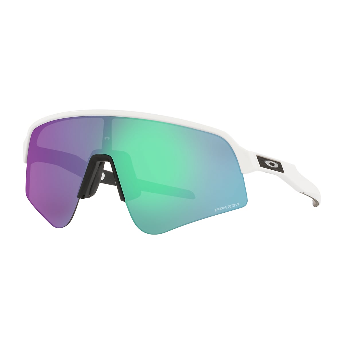 Sutro Lite Sweep Prizm Road Jade Lenses, Matte White Frame Sunglasses |  Oakley® US