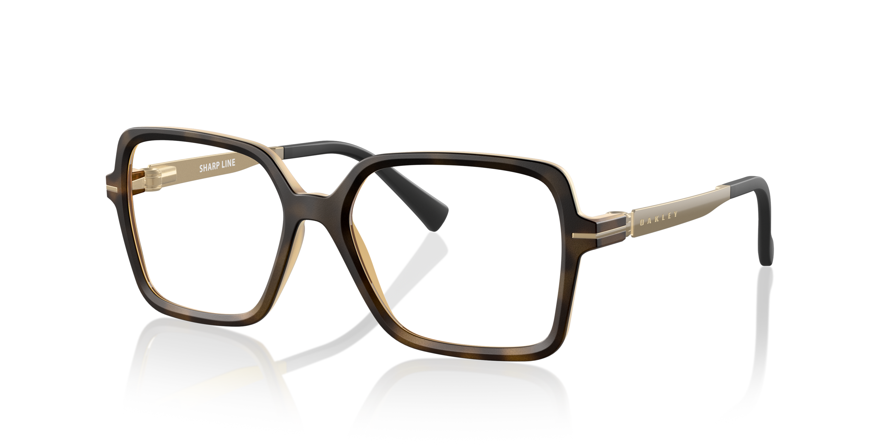 Sharp Line Satin Brown Tortoise Eyeglasses | Oakley® US