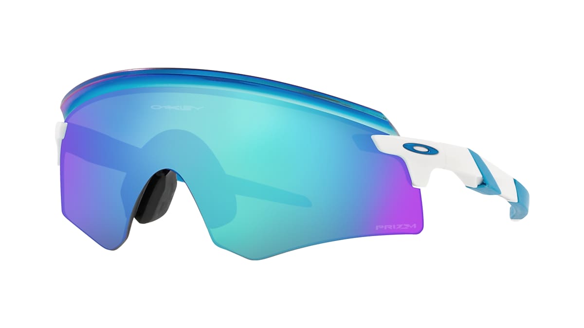 Drill gap Overview Encoder Prizm Sapphire Lenses, Polished White Frame Sunglasses | Oakley® US