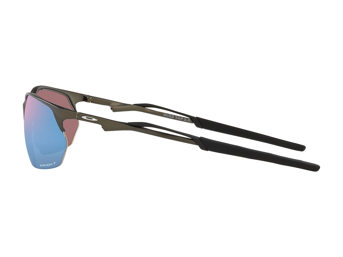 Wire Tap  Prizm Deep Water Polarized Lenses, Satin Lead Frame Sunglasses  | Oakley® US