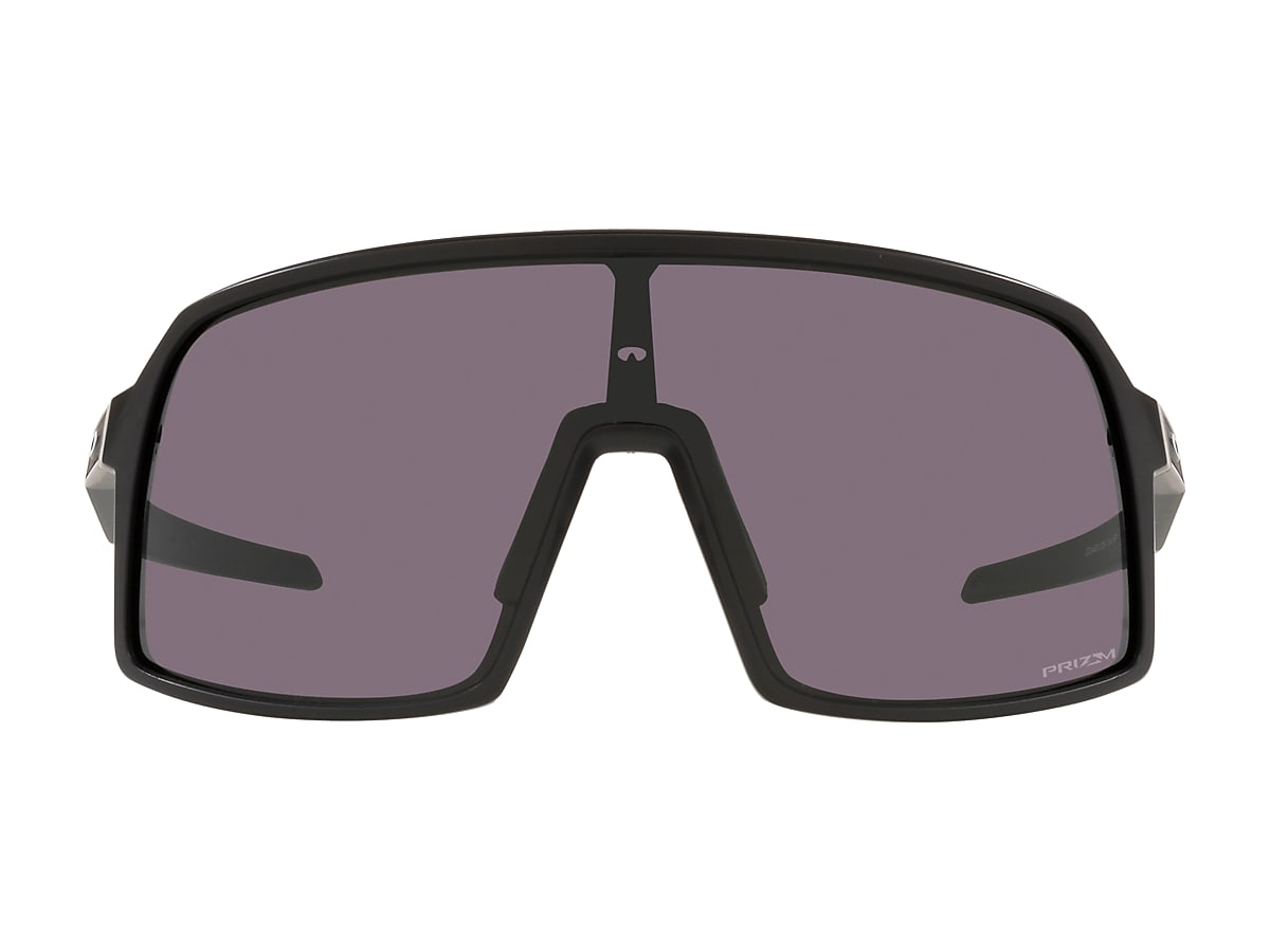 Oakley Sutro Lite Men's Polarized Rectangular Baseball Shield Sunglasses  (Matte Black/Prizm Road/Jade)
