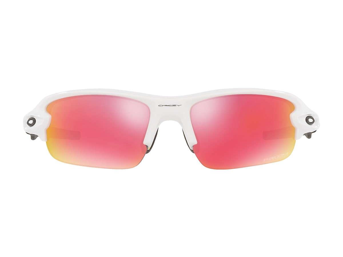 Flak® XXS (Youth Fit) Prizm Field Lenses, Polished White Frame Sunglasses |  Oakley® US