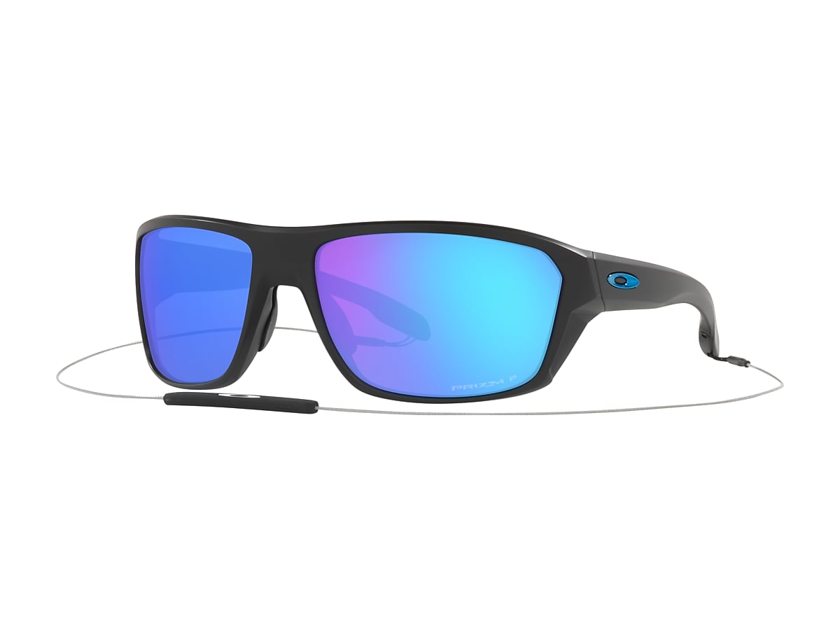 Split Shot Prizm Sapphire Polarized Lenses, Matte Black Frame Sunglasses |  Oakley® EU