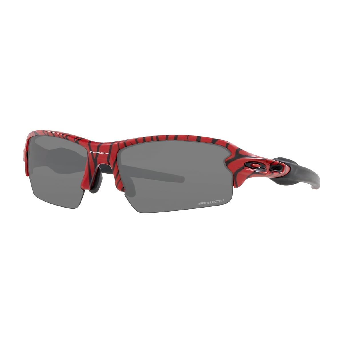 Flak®  (Low Bridge Fit) Red Tiger Prizm Black Lenses, Red Tiger Frame  Sunglasses | Oakley® US