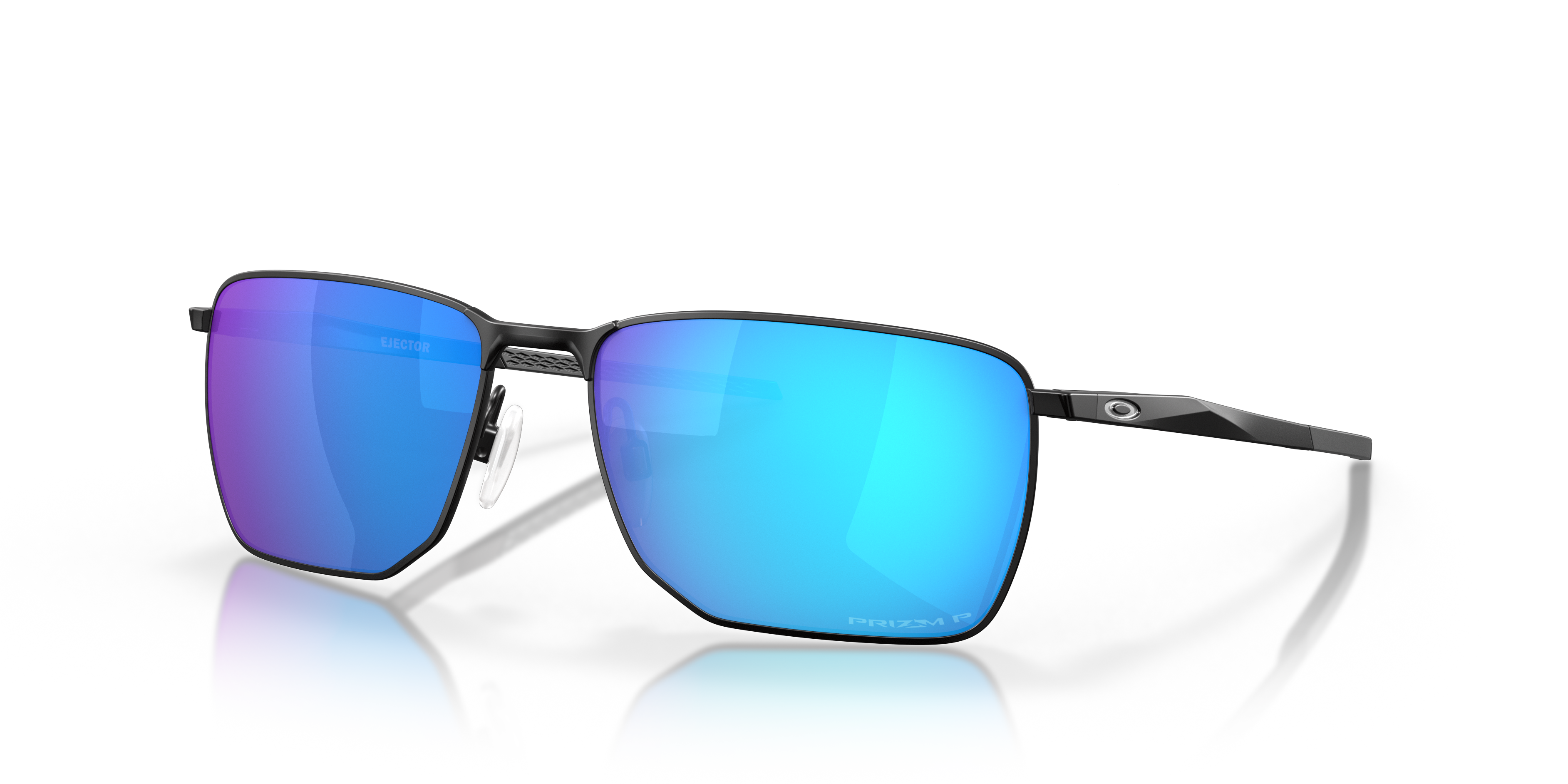 Ejector Prizm Sapphire Polarized Lenses, Satin Black Frame Sunglasses |  Oakley® EU