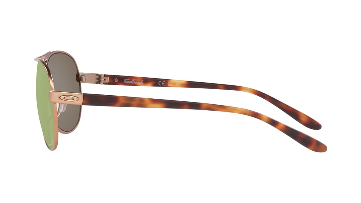 Oakley OO4079 Feedback 59 Prizm Rose Gold Polarized & Polished Gold  Polarized Sunglasses