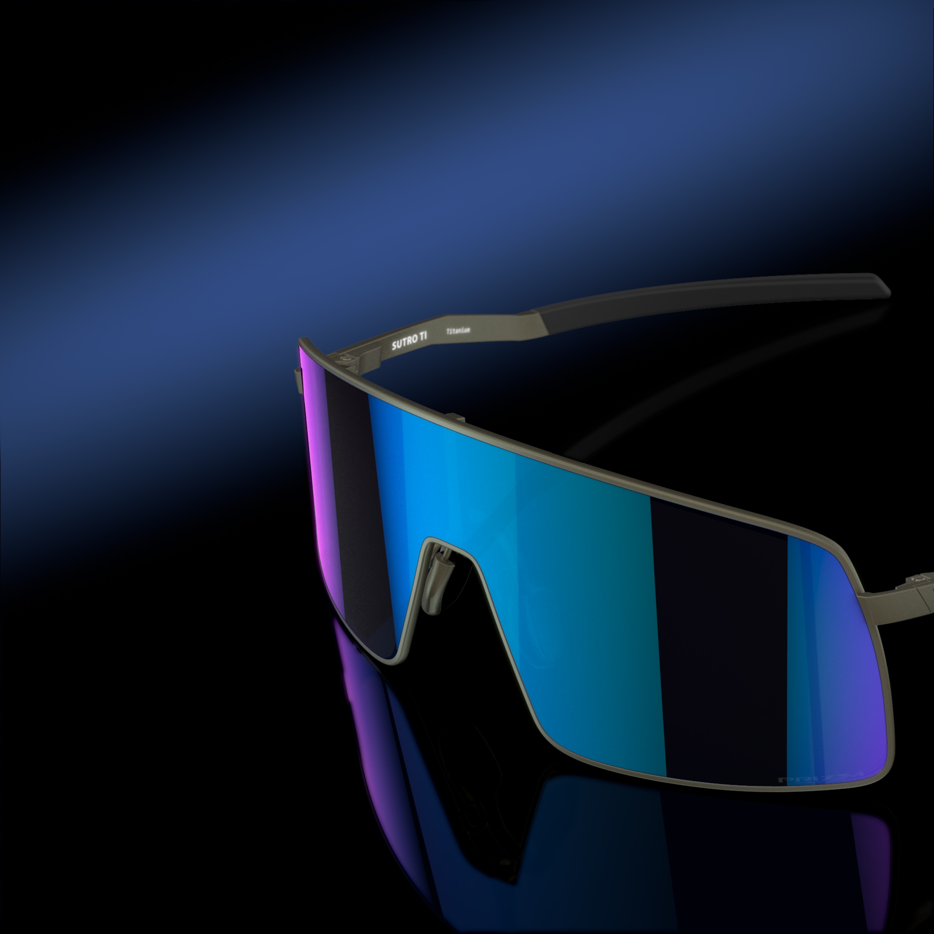Sutro TI Prizm Sapphire Lenses, Satin Lead Frame Sunglasses | Oakley® CH
