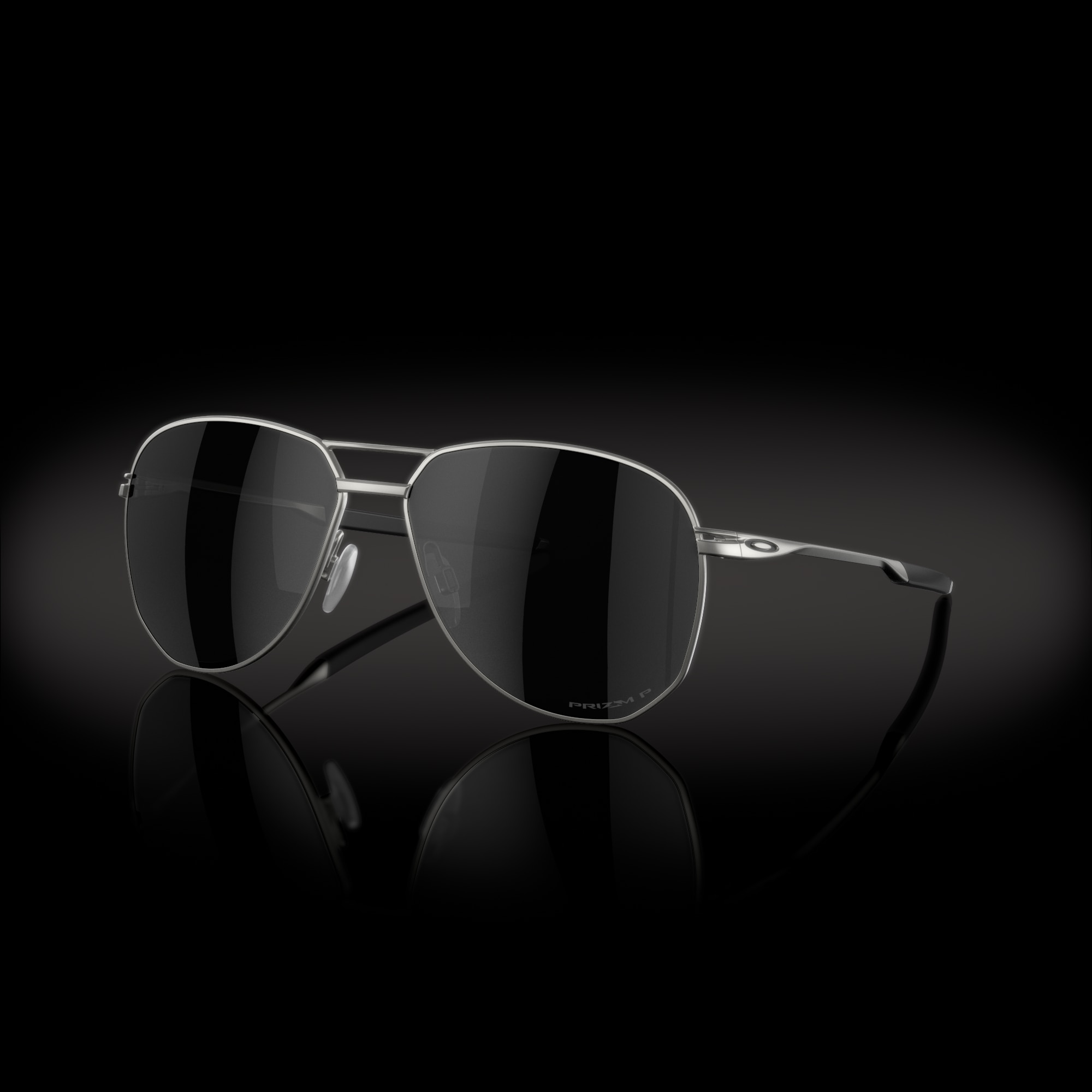 Contrail TI Prizm Black Polarized Lenses, Satin Chrome Frame Sunglasses ...