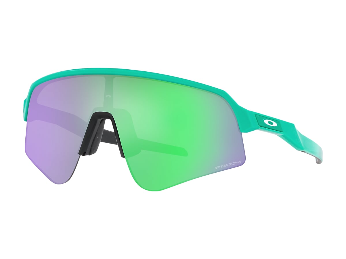 Oakley Sutro Lite Men's Polarized Rectangular Baseball Shield Sunglasses  (Matte Black/Prizm Road/Jade)