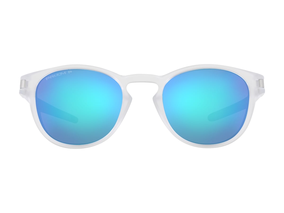 Latch™ Prizm Sapphire Polarized Lenses, Matte Clear Frame Sunglasses |  Oakley® PT