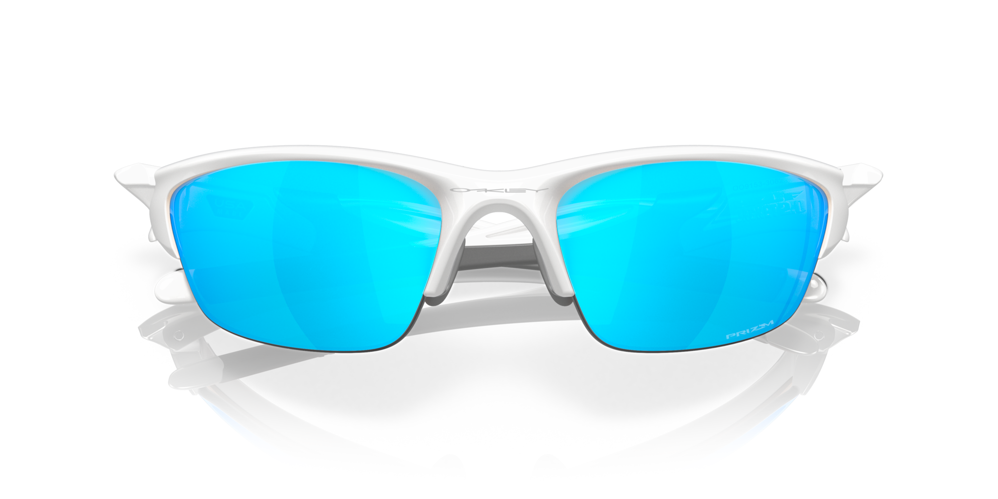 Half Jacket® 2.0 (Low Bridge Fit) Prizm Sapphire Lenses, White Frame