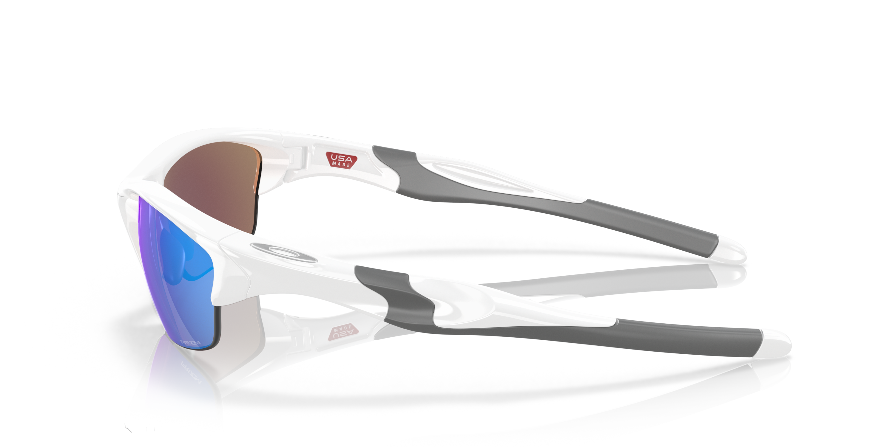 Half Jacket® 2.0 (Low Bridge Fit) Prizm Sapphire Lenses, White Frame
