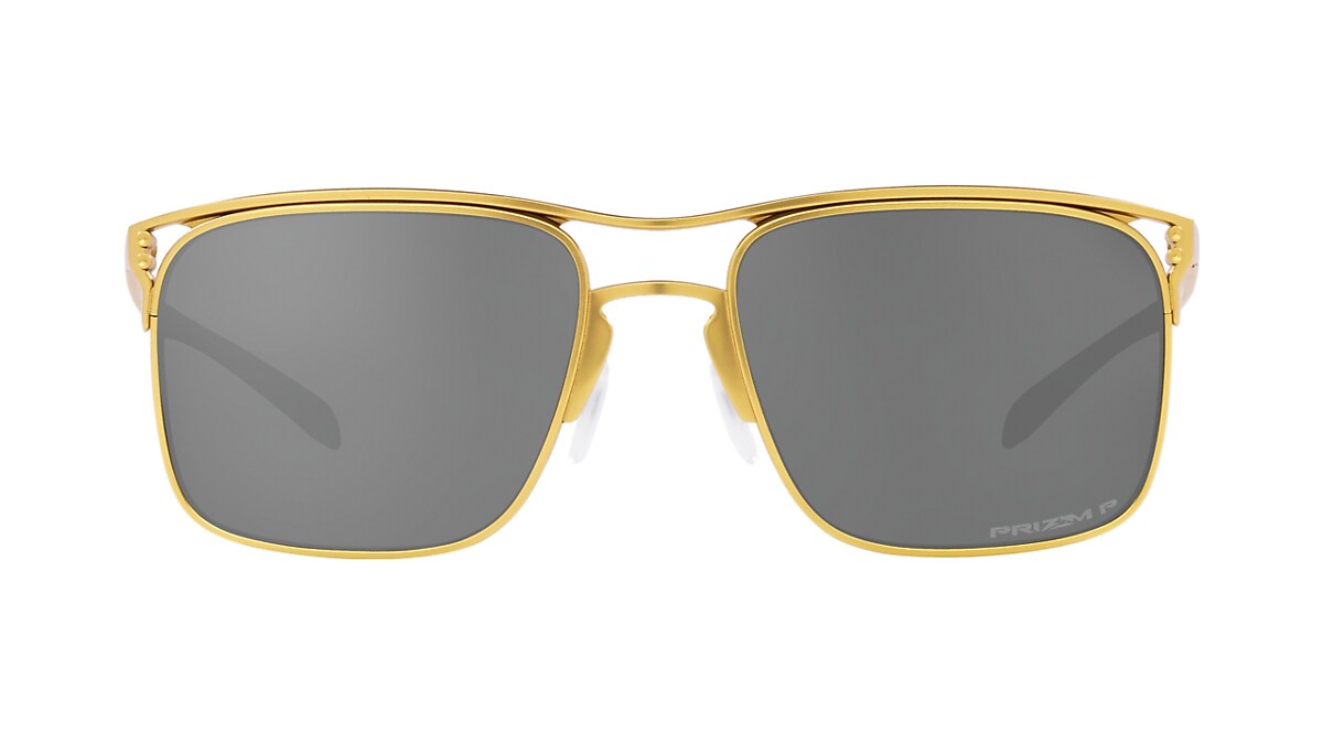 Holbrook™ TI Prizm Black Polarized Lenses, Satin Gold Frame